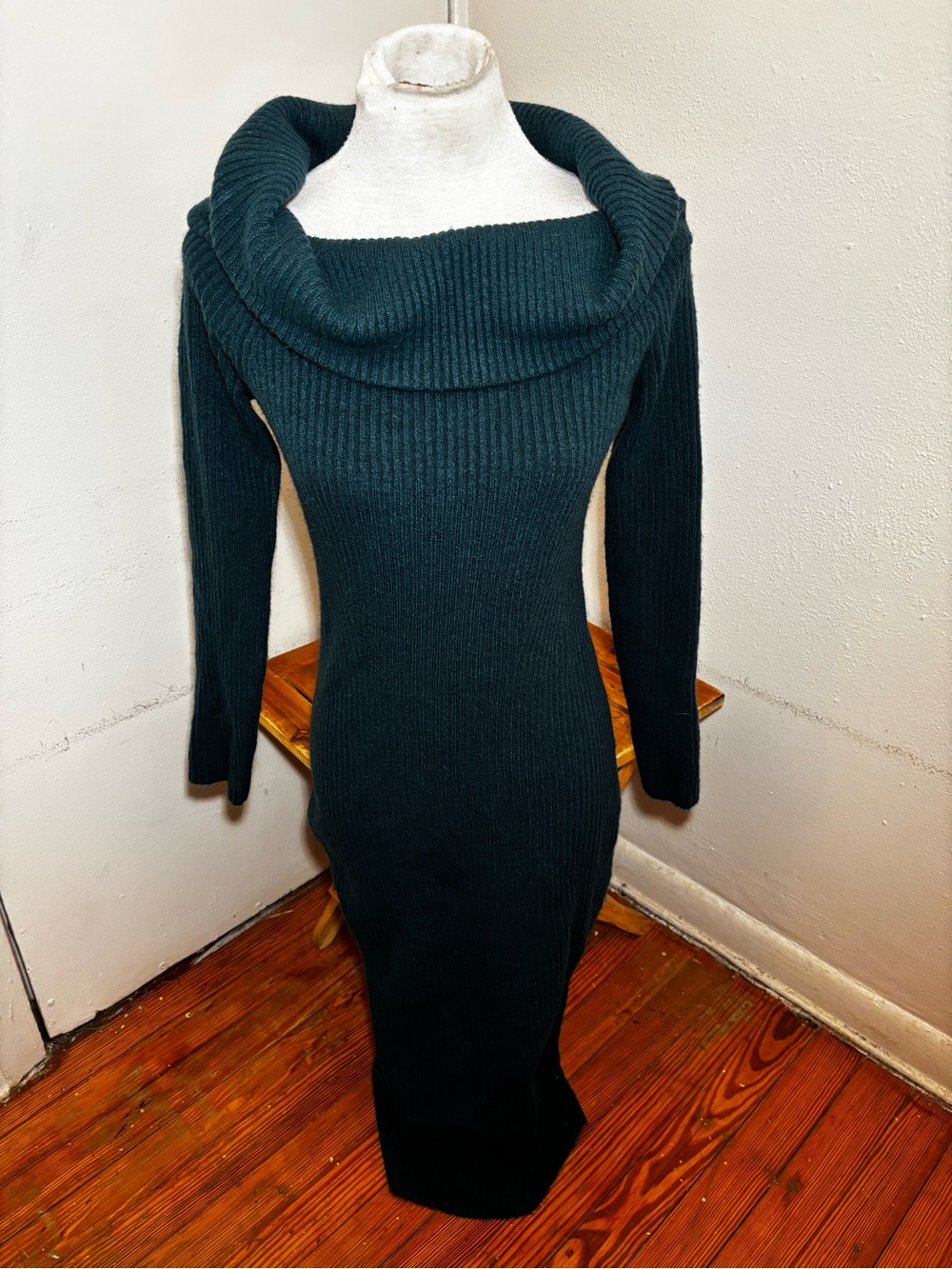 Bar 111 Off the Shoulder Cowl Neck Maxi Sweater Dress